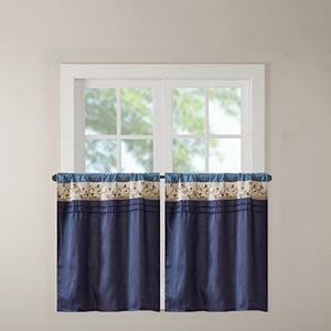 Madison Park Belle Embroidered Kitchen Tier Curtain