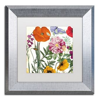 Trademark Fine Art Printemps II Silver Finish Framed Wall Art