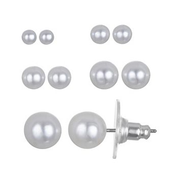 LC Lauren Conrad Simulated Pearl Stud Earring Set