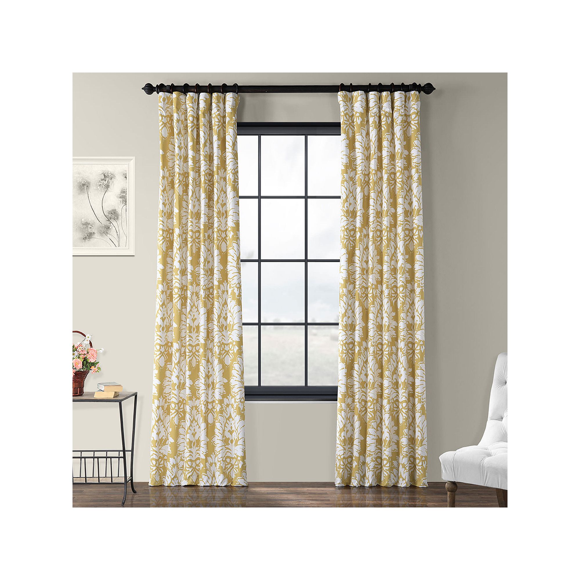 EFF 1-Panel Lacuna Printed Window Curtain, Sun