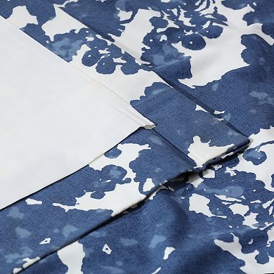 EFF Floral Print Cotton Twill Room Darkening Curtain Panel