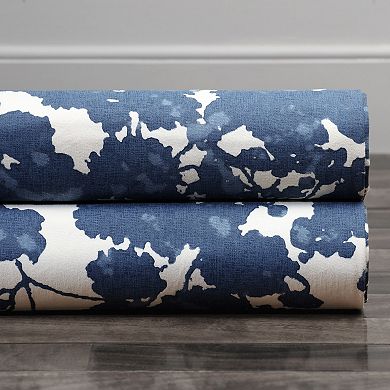 EFF Floral Print Cotton Twill Room Darkening Curtain Panel