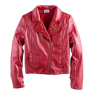 Disney D-signed Descendants 2 Girls 7-16 Faux-Leather Studded Moto Jacket