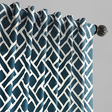 EFF Geometric Printed Cotton Room Darkening Curtain Panel
