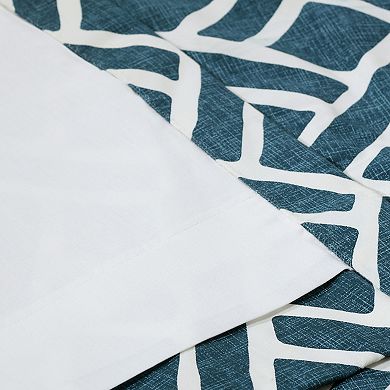 EFF Geometric Printed Cotton Room Darkening Curtain Panel