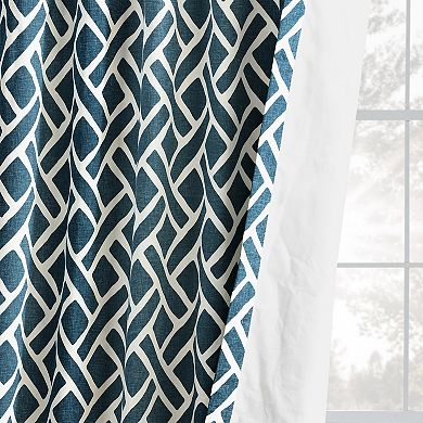 EFF Geometric Printed Cotton Room Darkening Curtain Panel