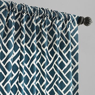 EFF Geometric Printed Cotton Room Darkening Curtain Panel