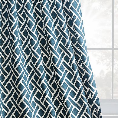 EFF Geometric Printed Cotton Room Darkening Curtain Panel