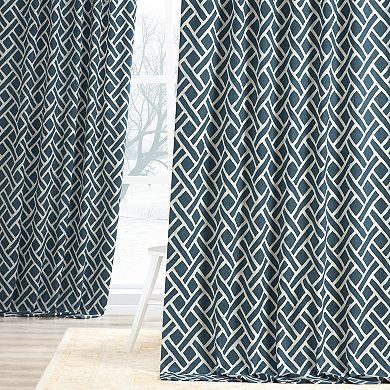 EFF Geometric Printed Cotton Room Darkening Curtain Panel
