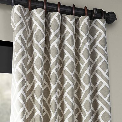 EFF Geometric Printed Cotton Room Darkening Curtain Panel