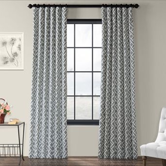 EFF Geometric Printed Cotton Room Darkening Curtain Panel