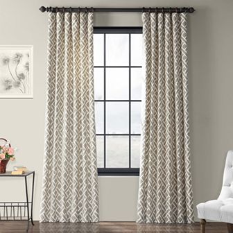 EFF Geometric Printed Cotton Room Darkening Curtain Panel