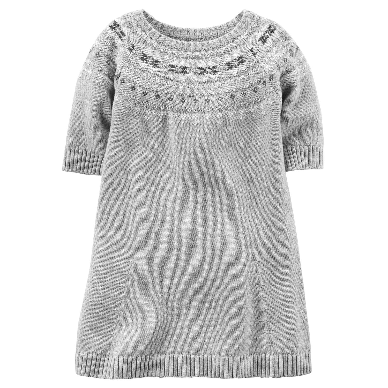 girls grey sweater dress