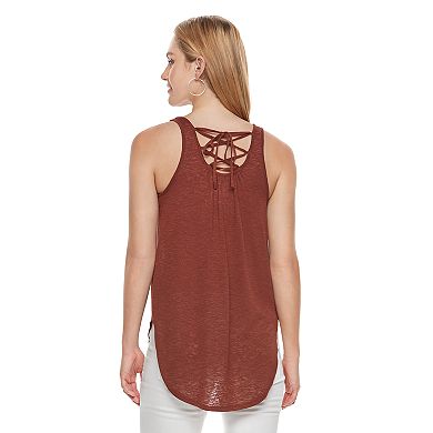 Women's Sonoma Goods For Life® Lace-Up High Low Tank