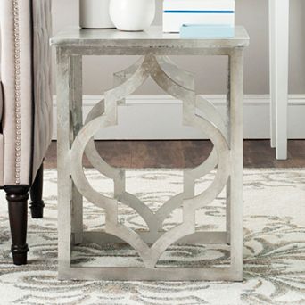 Safavieh Milo Silver Finish Trellis End Table