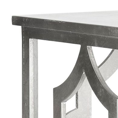 Safavieh Milo Silver Finish Trellis End Table