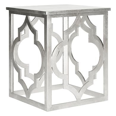 Safavieh Milo Silver Finish Trellis End Table