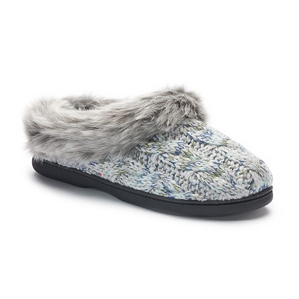 Women's Dearfoams Cable Knit Clog Slippers