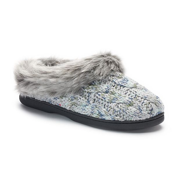 Dearfoam cable knit slippers sale