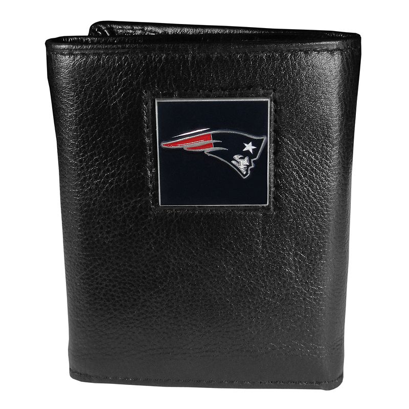 Men's New England Patriots Trifold Wallet, Black