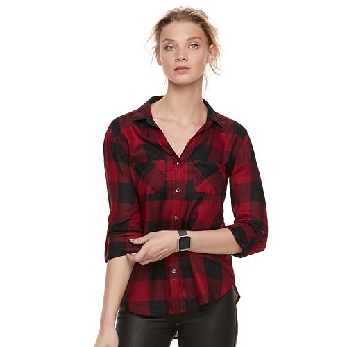 Women's Rock & Republic® Drapey Plaid Shirt