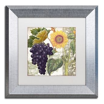 Trademark Fine Art Dolcetto I Silver Finish Framed Wall Art