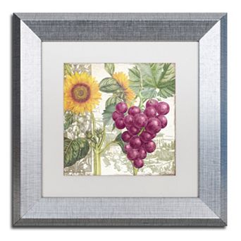 Trademark Fine Art Dolcetto II Silver Finish Framed Wall Art