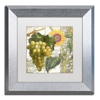 Trademark Fine Art Dolcetto III Silver Finish Framed Wall Art