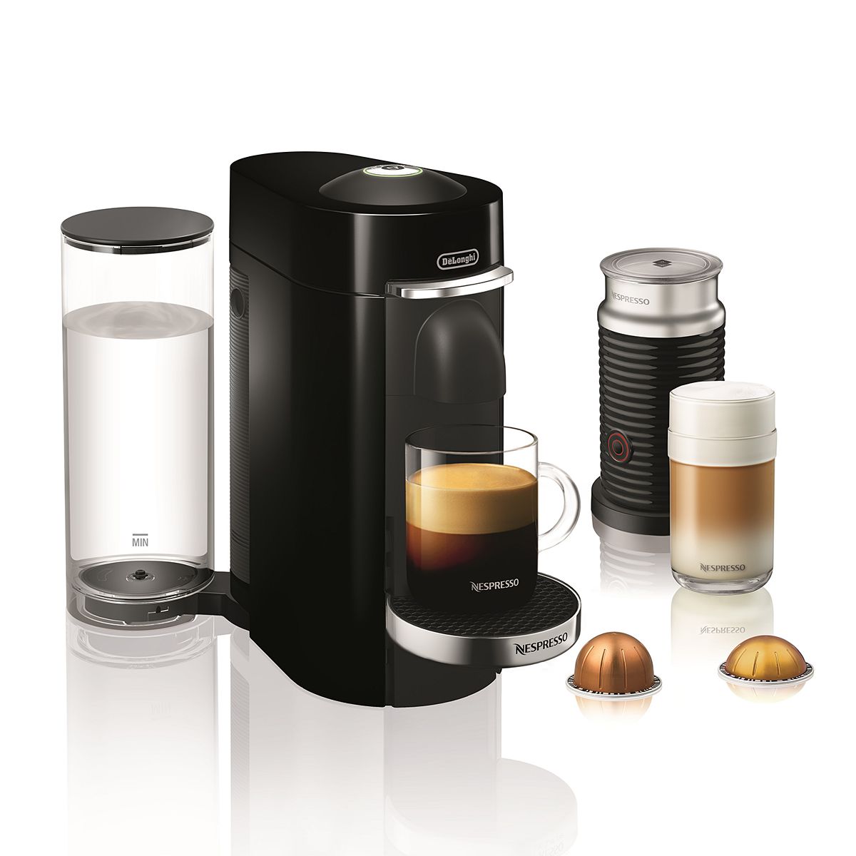 Nespresso Vertuo Plus Deluxe Coffee & Espresso Machine with Aeroccino Milk  Frother by Delonghi