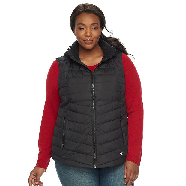 Plus Size Tek Gear Hooded Puffer Vest