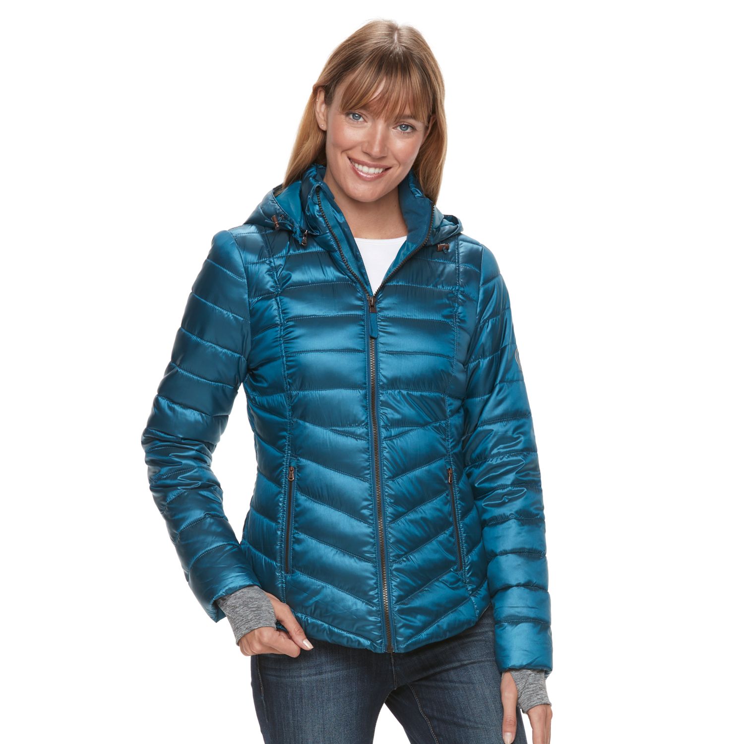 tek gear hooded puffer jacket