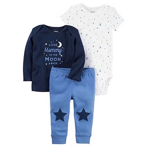 Baby Boy Carter's Graphic Tee, Print Bodysuit & Star Pants Set