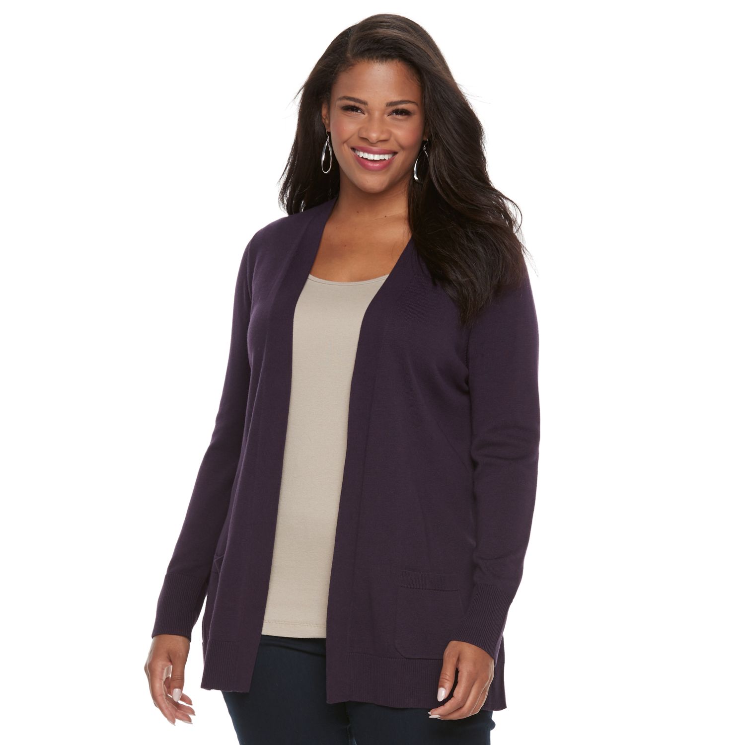 kohls cardigans plus size