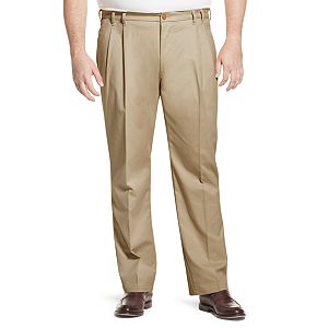 Big & Tall IZOD Classic-Fit Sportflex Performance Plus Stretch Double-Pleated Pants
