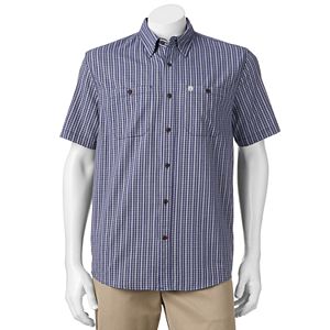 Men's Coleman Classic-Fit Textured Plaid Performance Button-Down Shirt