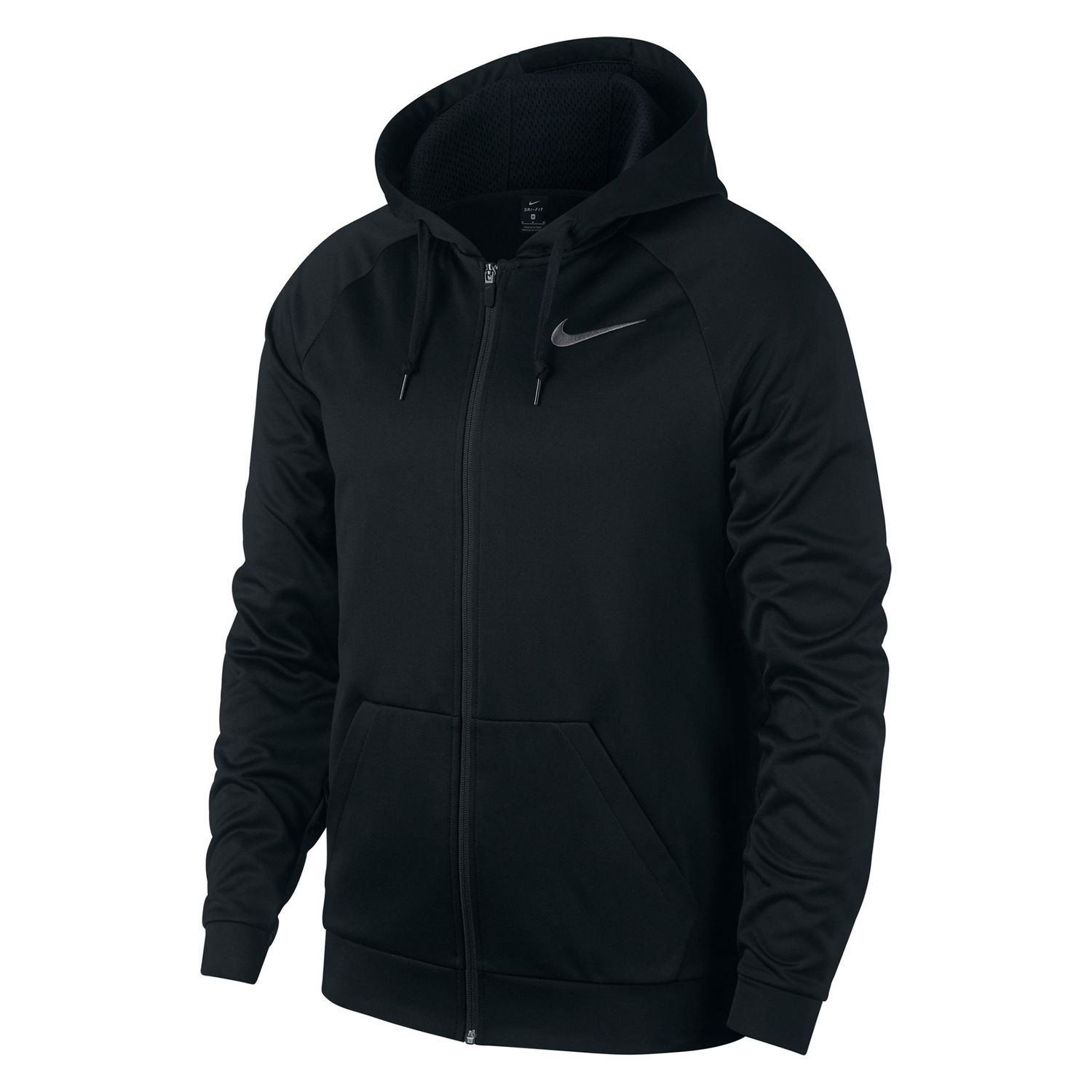 mens nike zip up hoodie black