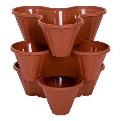 Navarro Outdoor Stackable Planter 3-piece Set 