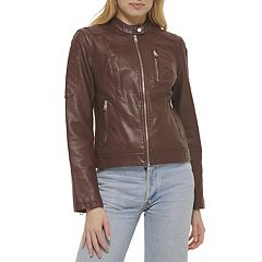 Kohls womens leather outlet coats