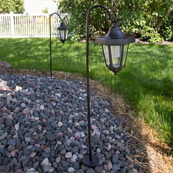 Navarro Outdoor Solar LED Lantern Garden Stake 2 pc Set