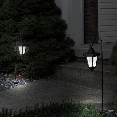 Navarro Outdoor Solar LED Lantern Garden Stake 2-piece Set 