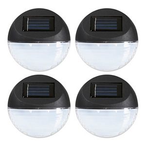 Navarro Outdoor Round Solar LED Path Light 4-piece Set