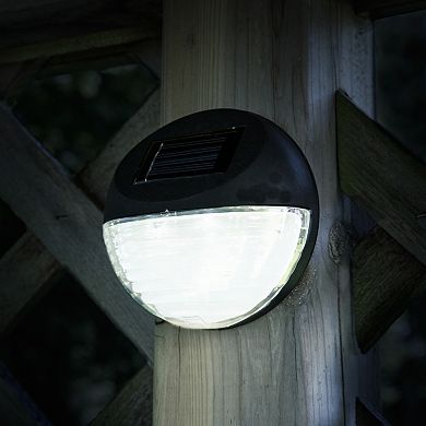 Navarro Outdoor Round Solar LED Path Light 4-piece Set