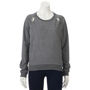 Juniors' SO® Perfectly Soft Cutout Raglan Sweatshirt