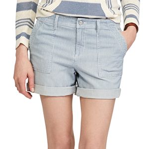 Women's Chaps Striped Jean Shorts
