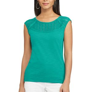 Women's Chaps Lace-Trim Tee