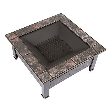 Navarro 32-in. Square Outdoor Fire Pit 4-piece Set 
