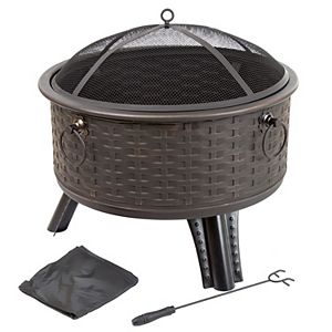 Navarro 26-in. Round Outdoor Fire Pit 4-piece Set