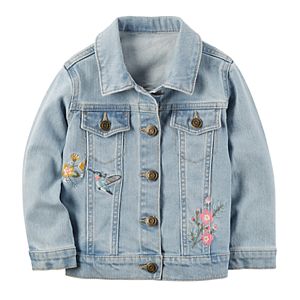 Toddler Girl Carter's Embroidered Denim Jacket