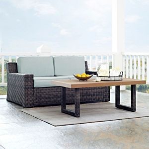 Crosley Furniture Beaufort Patio Loveseat & Coffee Table 2-piece Set
