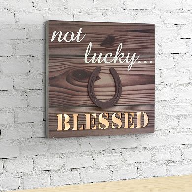 Stonebriar Collection LED "Blessed" Wall Decor